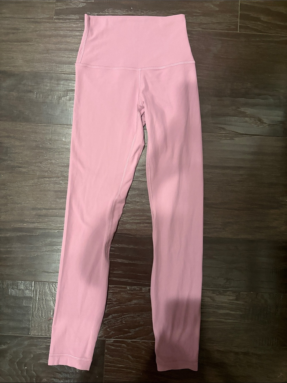 Lululemon Ribbed High-Waist Lavender Ribbed Leggings